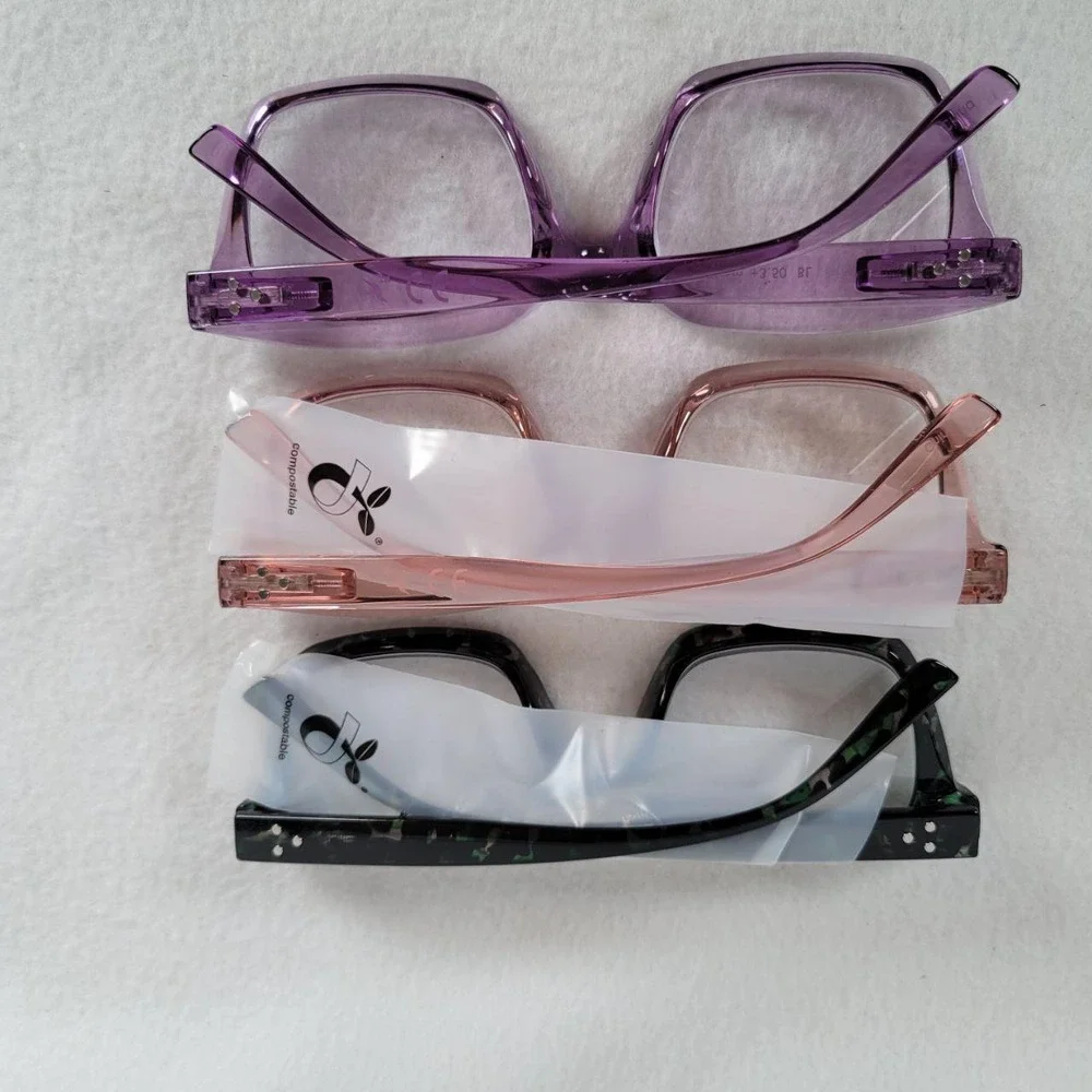 Hummingbird Womens Reading Glasses Santa Fe Auto-Tint Blue Light +3.50 62mm Pink